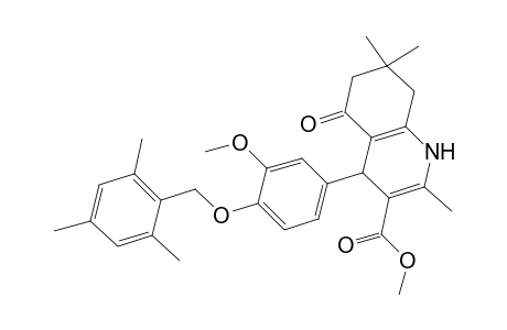 Methyl 4-[4-(mesitylmethoxy)-3-methoxyphenyl]-2,7,7-trimethyl-5-oxo-1,4,5,6,7,8-hexahydro-3-quinolinecarboxylate