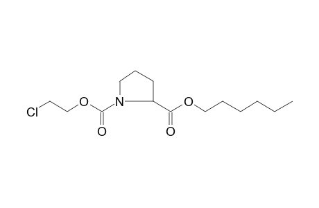 D-Proline, N-(2-chloroethoxycarbonyl)-, hexyl ester