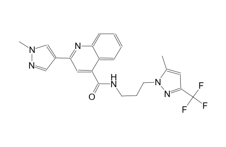 2-(1-methyl-1H-pyrazol-4-yl)-N-{3-[5-methyl-3-(trifluoromethyl)-1H-pyrazol-1-yl]propyl}-4-quinolinecarboxamide