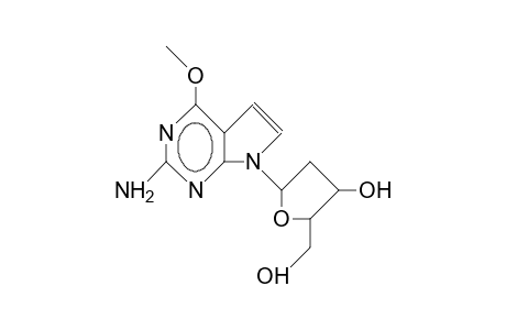 2-Amino-7-(2-deoxy-A-D-erythro-pentofuranosyl)-4-methoxy-7H-pyrrolo(2,3-D)pyrimidine