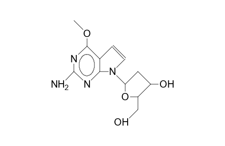 2-Amino-7-(2-deoxy-A-D-erythro-pentofuranosyl)-4-methoxy-7H-pyrrolo(2,3-D)pyrimidine