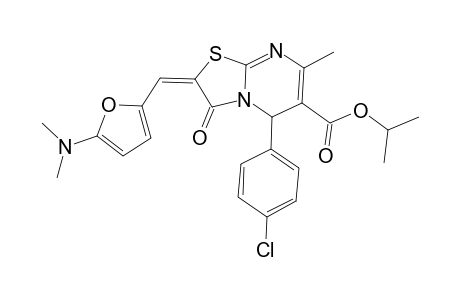 isopropyl (2E)-5-(4-chlorophenyl)-2-{[5-(dimethylamino)-2-furyl]methylene}-7-methyl-3-oxo-2,3-dihydro-5H-[1,3]thiazolo[3,2-a]pyrimidine-6-carboxylate