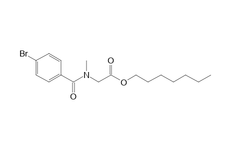 Sarcosine, N-(4-bromobenzoyl)-, heptyl ester