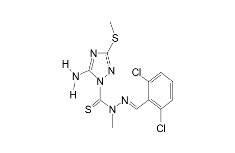 5-amino-N-[(2,6-dichlorobenzylidene)amino]-N-methyl-3-(methylthio)-1,2,4-triazole-1-carbothioamide