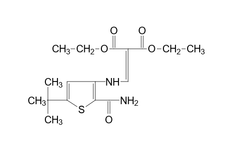 {[(5-tert-butyl-2-carbamoyl-3-thienyl)amino]methylene}malonic acid, diethyl ester