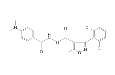 O-{[3-(2,6-dichlorophenyl)-5-methyl-4-isoxazolyl]carbonyl}-N-[p-(dimethylamino)benzoyl]hydroxylamine