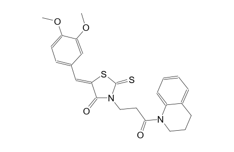 4-thiazolidinone, 3-[3-(3,4-dihydro-1(2H)-quinolinyl)-3-oxopropyl]-5-[(3,4-dimethoxyphenyl)methylene]-2-thioxo-, (5Z)-