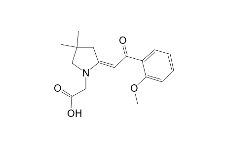 {4,4-Dimethyl-2-[2'-oxo-2'-(2"-methoxyphenyl)ethylidene]-pyrrolidin-1'-yl}acetic acid
