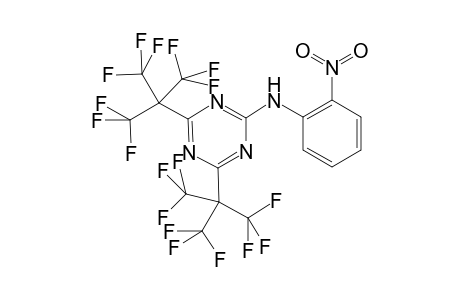 N-(2-Nitrophenyl)-4,6-bis[2,2,2-trifluoro-1,1-bis(trifluoromethyl)ethyl]-1,3,5-triazin-2-amine