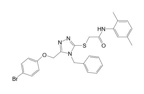 2-({4-benzyl-5-[(4-bromophenoxy)methyl]-4H-1,2,4-triazol-3-yl}sulfanyl)-N-(2,5-dimethylphenyl)acetamide