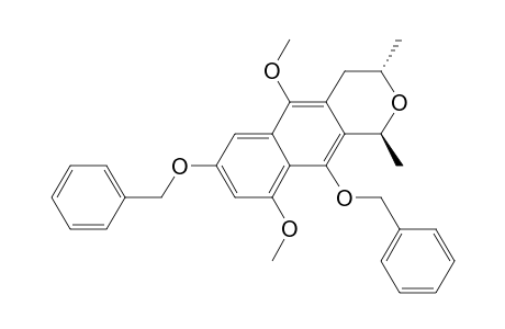 1H-Naphtho[2,3-c]pyran, 3,4-dihydro-5,9-dimethoxy-1,3-dimethyl-7,10-bis(phenylmethoxy)-, trans-(.+-.)-