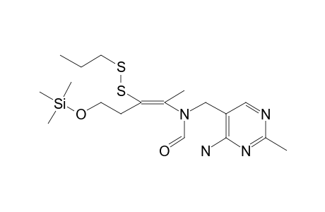 Formamide, N-[(4-amino-2-methyl-5-pyrimidinyl)methyl]-N-[4-hydroxy-1-methyl-2-(propyldithio)-1-buten-1-yl]-, tms