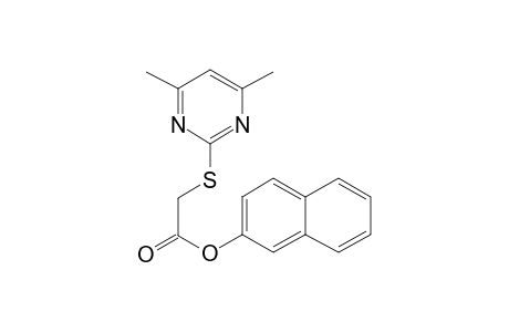 Acetic acid, [(4,6-dimethyl-2-pyrimidinyl)thio]-, 2-naphthalenyl ester