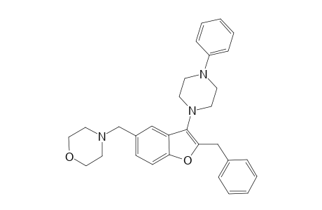 4-{[2-Benzyl-3-(4-phenylpiperazin-1-yl)-1-benzofuran-5-yl]methyl}morpholine