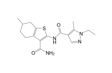 N-[3-(aminocarbonyl)-6-methyl-4,5,6,7-tetrahydro-1-benzothien-2-yl]-1-ethyl-5-methyl-1H-pyrazole-4-carboxamide