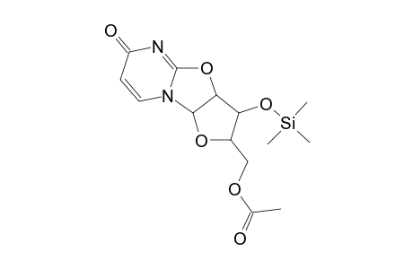 6H-Furo[2',3':4,5]oxazolo[3,2-a]pyrimidin-6-one, 2-[(acetyloxy)methyl]-2,3,3a,9a-tetrahydro-3-[(trimethylsilyl)oxy]-, [2R-(2.alpha.,3.beta.,3a.beta.,9a.beta.)]-