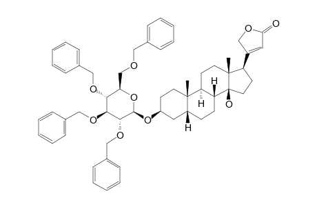 (3.beta.,5.beta.,14.beta.,17.beta.)-3-[(2,3,4,6-Tetra-O-benzyl.alpha.-L-glucopyranosyl)-oxy]-14-hydroxy-card-20(22)-enolide