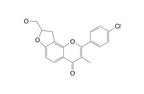 2-(4-Chlorophenyl)-3-methyl-8-methylol-8,9-dihydrofuro[2,3-h]chromen-4-one