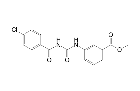 m-[3-(p-chlorobenzoyl)ureido]benzoic acid, methyl ester
