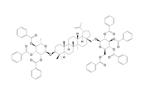 28-O-2,3,4,6-TETRA-O-BENZOYL-BETA-D-GLUCOPYRANOSYLBETULIN_3-BETA-O-2,3,4-TRI-O-BENZOYL-ALPHA-L-RHAMNOPYRANOSIDE