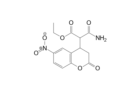 4-Carbamoylethoxycarbonylmethyl-6-nitrochroman-2-one