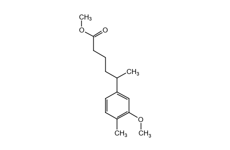 5-(3-methoxy-p-tolyl)hexanoic acid, methyl ester