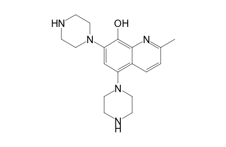 2-Methyl-5,7-bis(1-piperazinyl)-8-quinolinol