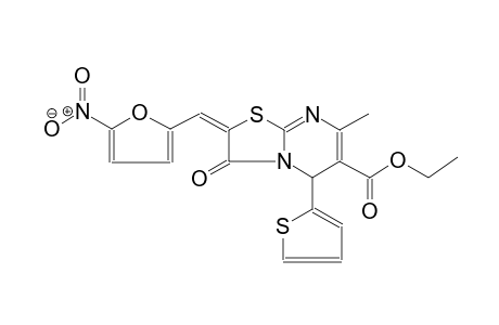 ethyl (2E)-7-methyl-2-[(5-nitro-2-furyl)methylene]-3-oxo-5-(2-thienyl)-2,3-dihydro-5H-[1,3]thiazolo[3,2-a]pyrimidine-6-carboxylate