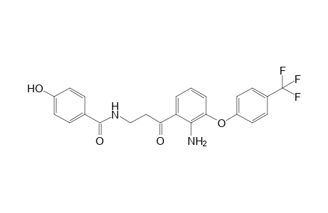 N-(3-(2-Amino-3-(4-(trifluoromethyl)phenoxy)phenyl)-3-oxopropyl)-4-hydroxybenzamide