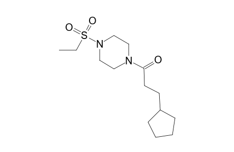 piperazine, 1-(3-cyclopentyl-1-oxopropyl)-4-(ethylsulfonyl)-