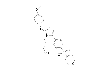 3-(2-[(4-methoxyphenyl)imino]-4-[4-(4-morpholinylsulfonyl)phenyl]-1,3-thiazol-3(2H)-yl)-1-propanol