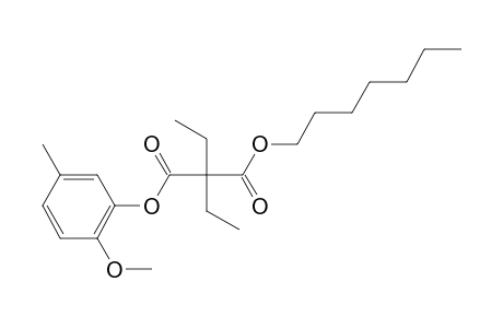 Diethylmalonic acid, heptyl 5-methyl-2-methoxyphenyl ester