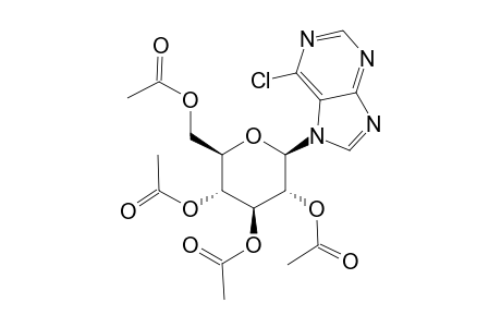 7H-Purine, 6-chloro-7-(2,3,4,6-tetra-o-acetyl-.beta.-D-glucopyranosyl)-