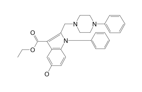 5-Hydroxy-1-phenyl-2-[(4-phenyl-1-piperazinyl)methyl]-3-indolecarboxylic acid ethyl ester