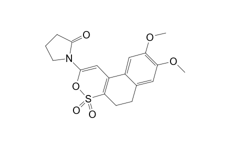 2-Pyrrolidinone, 1-(5,6-dihydro-8,9-dimethoxynaphth[2,1-c][1,2]oxathiin-2-yl)-, S,S-dioxide