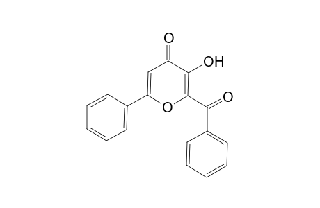 4H-Pyran-4-one, 2-benzoyl-3-hydroxy-6-phenyl-