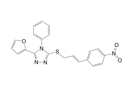 3-(2-furanyl)-5-[[(E)-3-(4-nitrophenyl)prop-2-enyl]thio]-4-phenyl-1,2,4-triazole