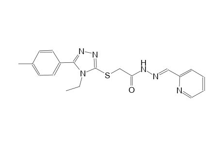 2-{[4-ethyl-5-(4-methylphenyl)-4H-1,2,4-triazol-3-yl]sulfanyl}-N'-[(E)-2-pyridinylmethylidene]acetohydrazide