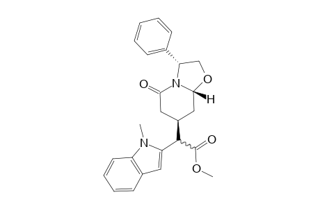 Methyl (3R,7R,8aR)-.alpha.(R)-(1-Methyl-2-indolyl)-5-oxo-3-phenyl-2,3,6,7,8,8a-hexahydro-5H-oxazolo[3,2-a]pyridine-7-acetate