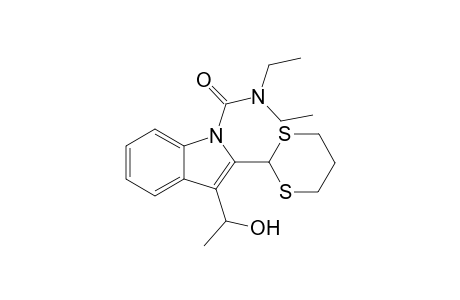 1-(Diethylcarbamoyl)-2-(1,3-dithia-2-yl)-3-(1-hydroxyethyl)indole