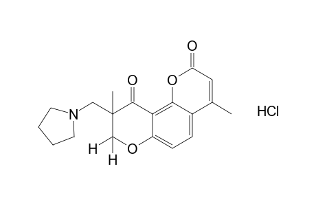 8,9-dihydro-4,9-dimethyl-9-[(1-pyrrolidinyl)methyl]-2H,10H-benzo[1,2-b:3,4-b']dipyran-2,10-dione, hydrochloride