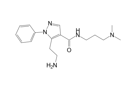 5-(2-Aminoethyl)-1-phenyl-1H-pyrazole-4-{N-[3-(dimethylamino)prop-1-yl]carboxamide}