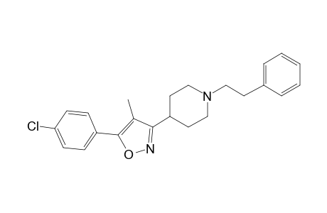 4-[5-(4-Chlorophenyl)-4-methyl-3-isoxazolyl]-1-(2-phenylethyl)piperidine