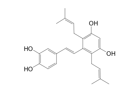 Artochamin F [(E)-4-[3,5-Dihydroxy-2,6-bis(3-methylbut-2-enyl)styryl]benzene-1,2-diol]