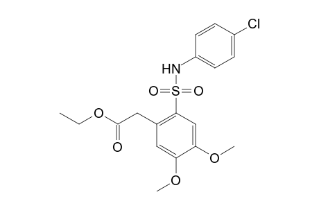 2-[2-[(4-chlorophenyl)sulfamoyl]-4,5-dimethoxy-phenyl]acetic acid ethyl ester