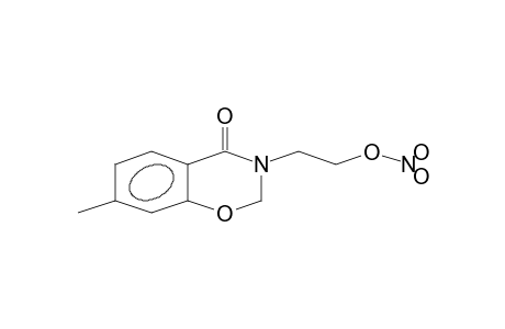 nitric acid 2-(4-keto-7-methyl-2H-1,3-benzoxazin-3-yl)ethyl ester