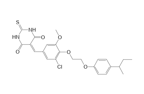 5-[3-chloro-5-methoxy-4-[2-(4-sec-butylphenoxy)ethoxy]benzylidene]-2-thioxo-hexahydropyrimidine-4,6-quinone