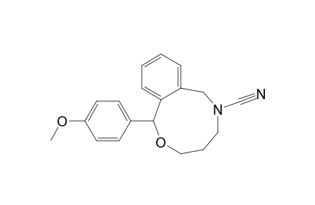 1-(4-METHOXY-PHENYL)-1,3,4,5,6,7-HEXAHYDRO-2,6-BENZOXAZOCINE-6-CARBONITRILE