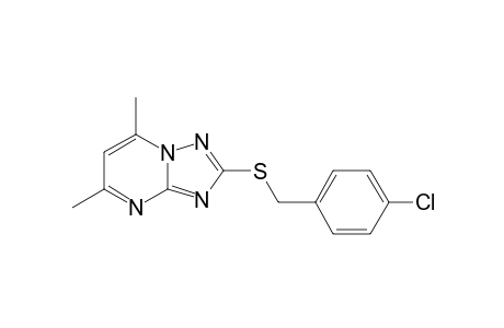 2-[(p-chlorobenzyl)thio]-5,7-dimethyl-s-triazolo[1,5-a]pyrimidine