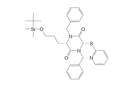 2,5-Piperazinedione, 3-[3-[[(1,1-dimethylethyl)dimethylsilyl]oxy]propyl]-1,4-bis(phenylmethyl)-6-(2-pyridinylthio)-, cis-(.+-.)-